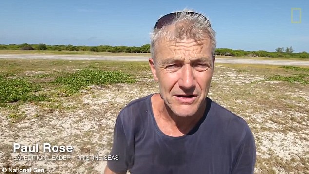 The host heard a 'blowing sound' while he was walking the island and went towards, discovering the tortoises